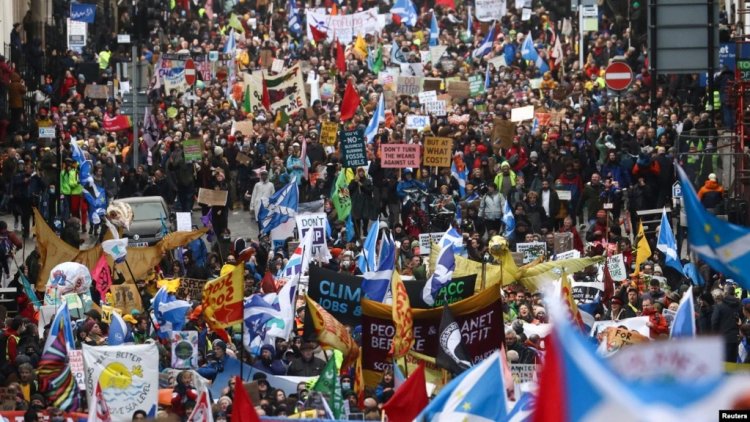 Glasgow’da Binlerce Protestocudan “Cesur Eylem” Çağrısı
