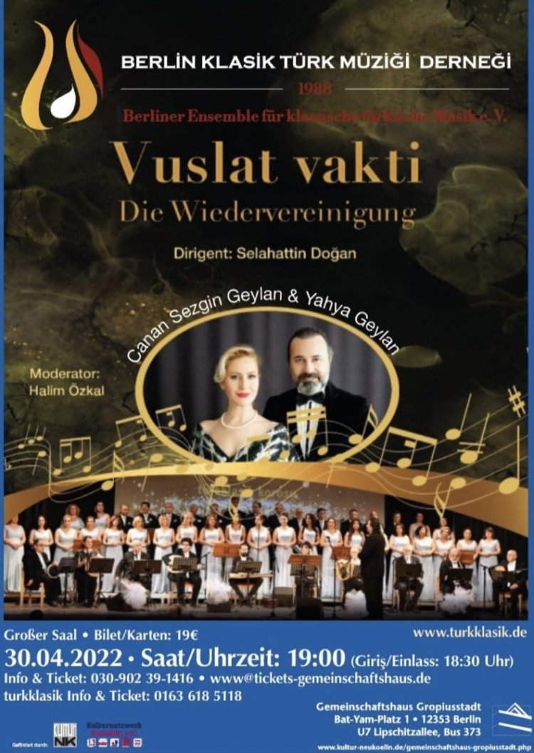 Berlin Türk Klasik Müziği Derneği ''Vuslat Vakti'' Konseri