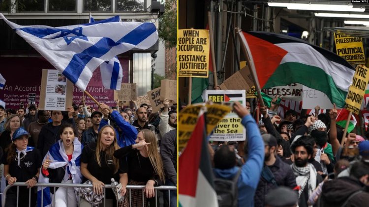 Dünya genelinde Filistin ve İsrail yanlısı gösteriler düzenlendi