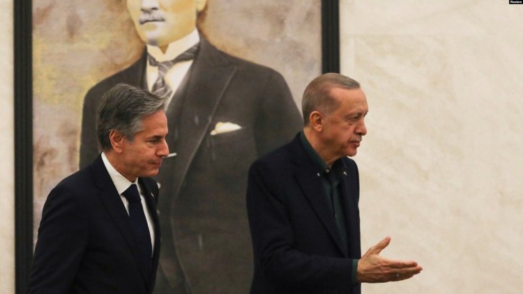 Blinken İstanbul'da Cumhurbaşkanı Erdoğan'la görüştü