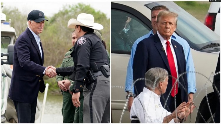 Biden ve Trump aynı gün Meksika sınırındaydı: Trump'tan sıkı sınır politikasına geri dönme vaadi