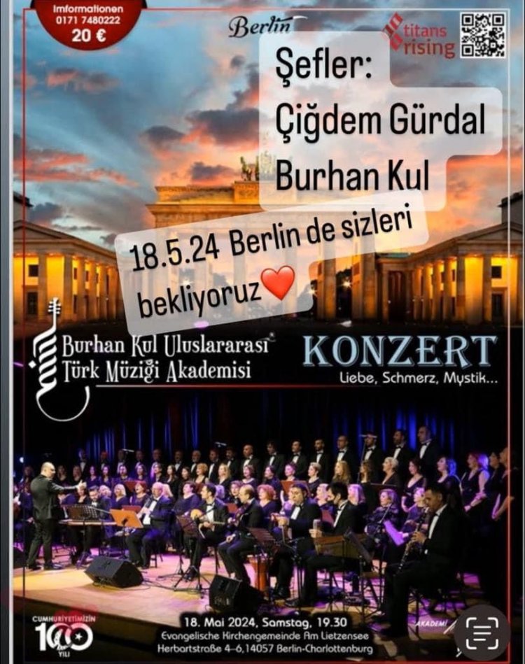 Berlin'de Türk Müziğinin Büyük Buluşması! 18 Mayıs'ta Unutulmaz Bir Konser Sizi Bekliyor.