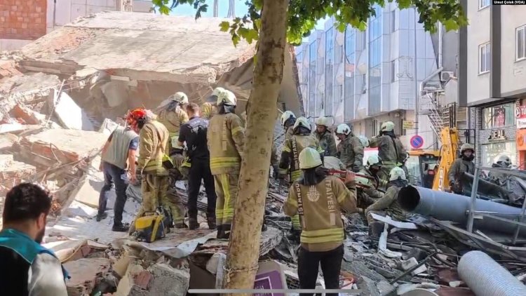 İstanbul Küçükçekmece’de bina çöktü: 1 ölü, 8 yaralı