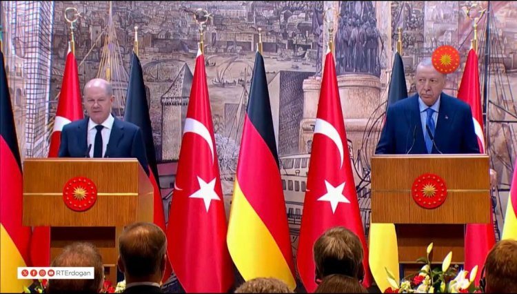 Erdoğan’ın Scholz ile görüşmesinde sığınmacı detayı: “Lübnan’dan gelenlere de kapımız açık”