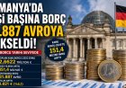 Almanya’da kişi başına kamu borcu 31.887 avroya yükseldi