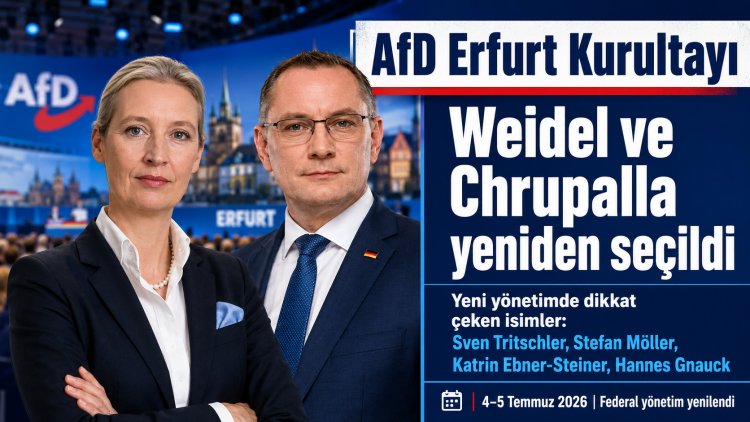 AfD Erfurt Kurultayı’nda Weidel ve Chrupalla yeniden seçildi