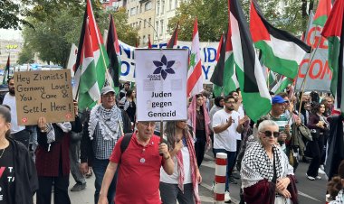 Berlin-Neukölln’de Filistin’e destek yürüyüşü